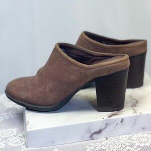 Clarks Enfield Sandy Mules Leather Mahogany Slip On Shoes